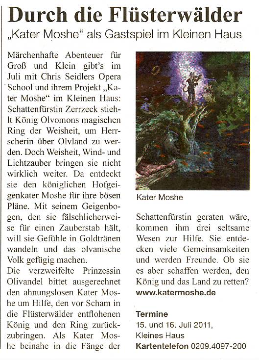 Theaterzeitung Juni 2011